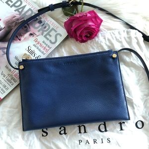 SANDRO Bianca Leather Cross-body